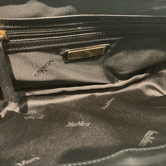 Authentic MaxMara Max Mara‎ black suede leather bag handbag - Picture 8 of 10